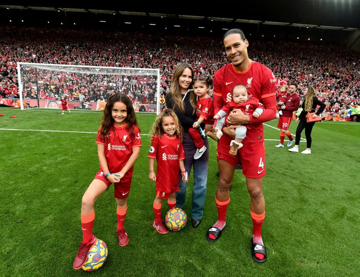 Virgil Van Dijk with his family